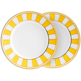 Noritake Carnivale Cake Plate Set-Yellow