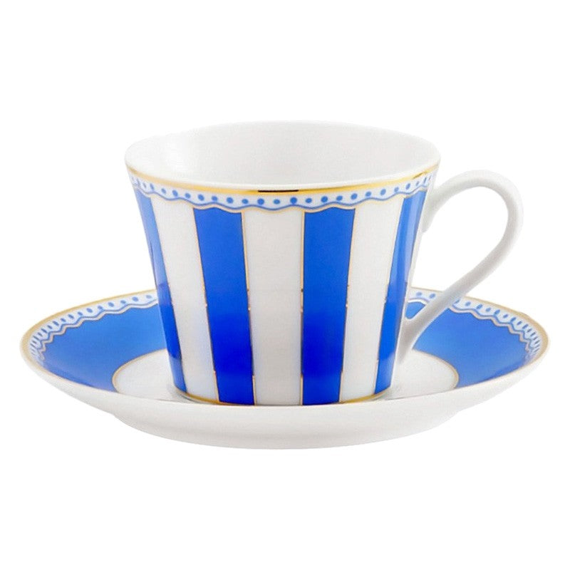 Noritake Carnivale Cup & Saucer Set-Dark Blue