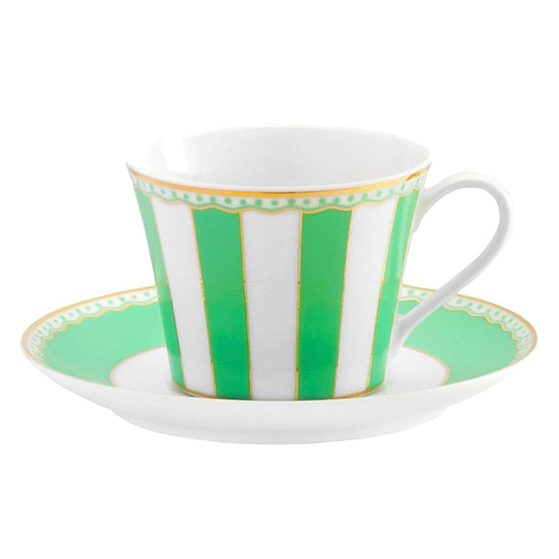 Noritake Carnivale Cup & Saucer Set-Apple Green