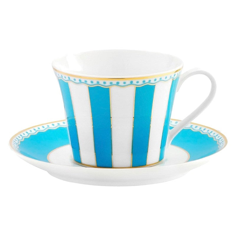 Noritake Carnivale Cup & Saucer Set-Light Blue