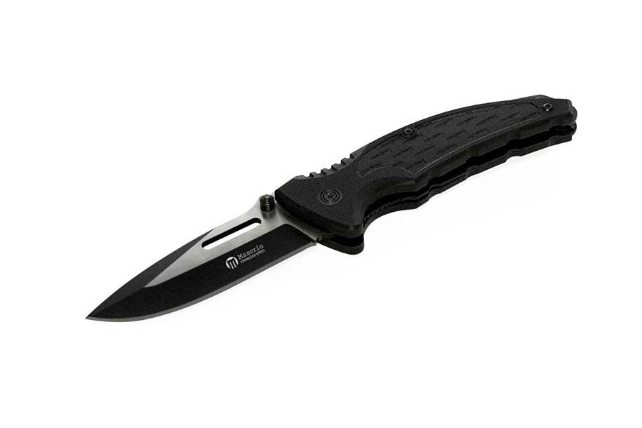 Maserin Sport 80mm half serrated  blade, black handle