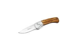 Maserin Hunting Line 80mm blade, olive wood handle - engraved hare