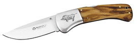 Maserin Hunting Line 90mm blade, olive wood handle - engraved wild boar