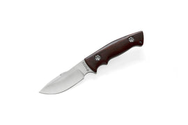 Maserin, fixed blade knife with Cocobola wood handle. 100mm blade N690 S/Steel with sheath.