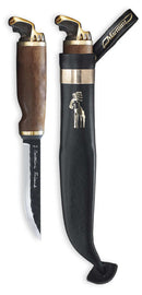 Marttiini Antler, 11 cm blade, heat treated curly birch   bronze handle