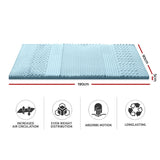 Giselle Bedding Memory Foam Mattress Topper 7-Zone 5cm Single