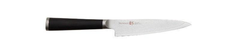 Miyako Shikisai Utility knife traditional damascus  blade 130mm
