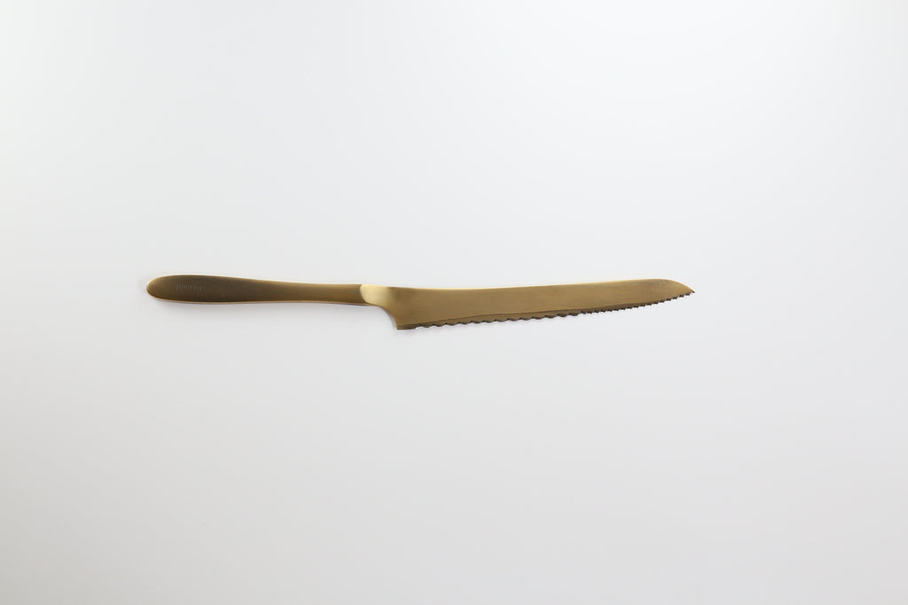 Pomme Shikisai 160mm Bread knife, gold plated