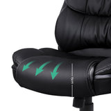 Artiss Massage Office Chair 8 Point PU Leather Black