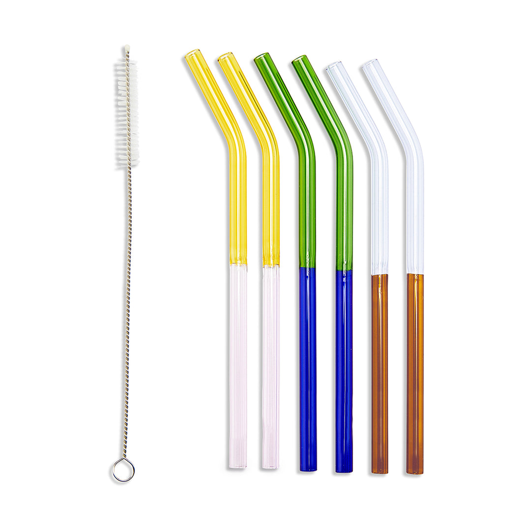 MoMA MoMA Two-Tone Borosilicate Straws (set of 6)