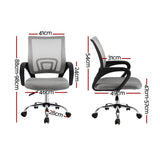 Artiss Mesh Office Chair Mid Back Grey