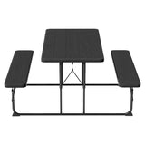 Gardeon Set of 3 Outdoor Dining Becnh Set Lounge Setting HDPE Folding