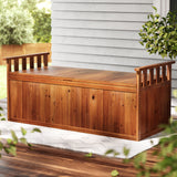Gardeon Outdoor Storage Box Wooden Garden Bench 129cm Chest Tool Toy Sheds XL