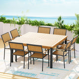 Gardeon 8-seater Outdoor Furniture Dining Chairs Table Patio 9pcs Acacia Wood