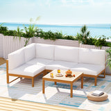 Gardeon 5PCS Outdoor Sofa Set 4-Seater Couch Lounge Setting Acacia Wood