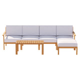 Gardeon 6pcs Outdoor Sofa Set 5-Seater Couch Lounge Setting Acacia wood