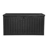 Gardeon Outdoor Storage Box Container Garden Toy Indoor Tool Chest Sheds 270L Black