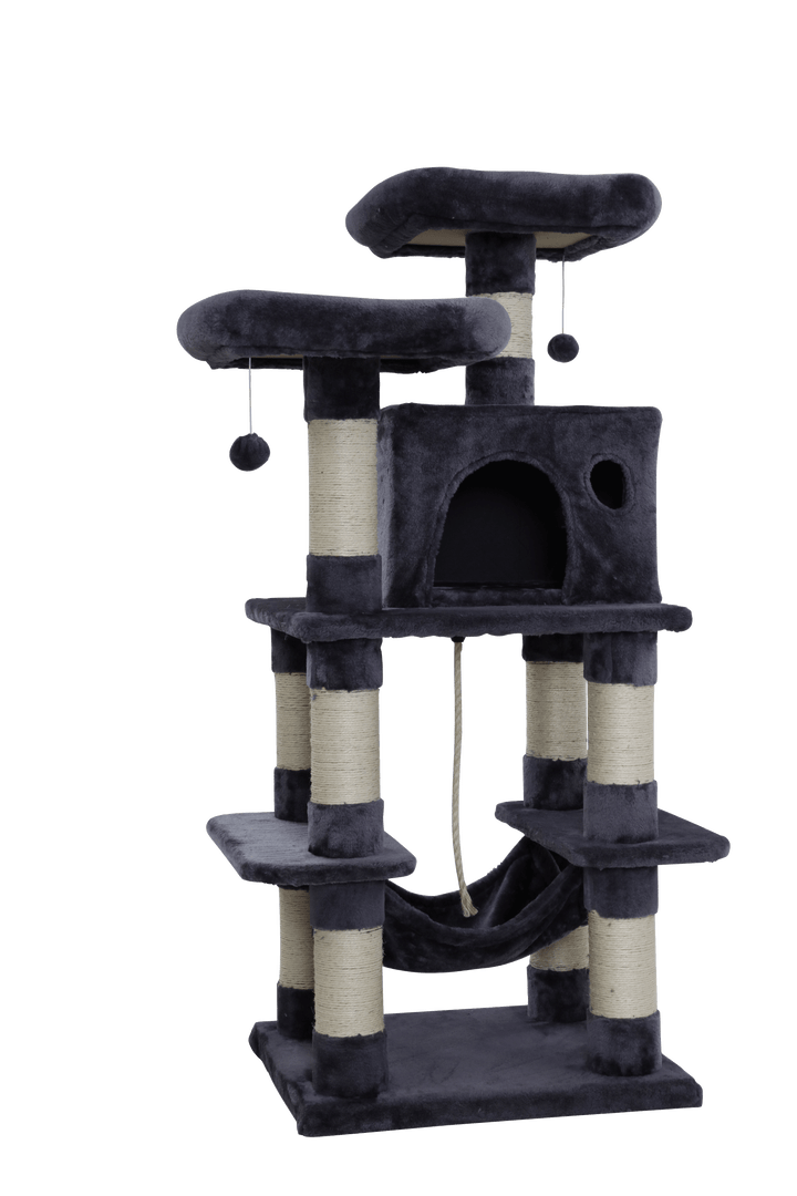 i.Pet Cat Tree 145cm Tower Scratching Post Scratcher Wood Condo House Large Bed