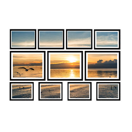 11 PCS Photo Frame Wall Set Collage Picture Frames Home Decor Present Gift Black