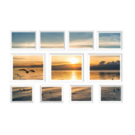 11 PCS Photo Frame Wall Set Collage Picture Frames Home Decor Present Gift White
