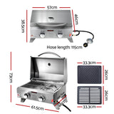 Grillz Portable Gas Barbecue Oven Camping Cooker Grill 2 Burners | Outdoor | King of Knives Australia