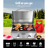 Grillz Portable Gas Barbecue Oven Camping Cooker Grill 2 Burners | Outdoor | King of Knives Australia