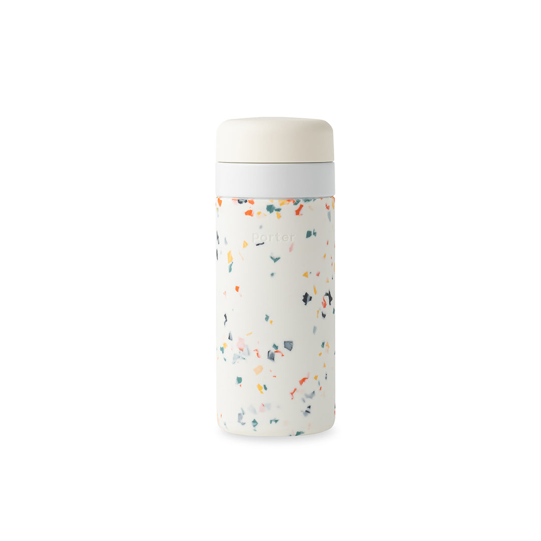 Porter Insulated Bottle Terrazzo 475ml - Cream | King of Knives Australia