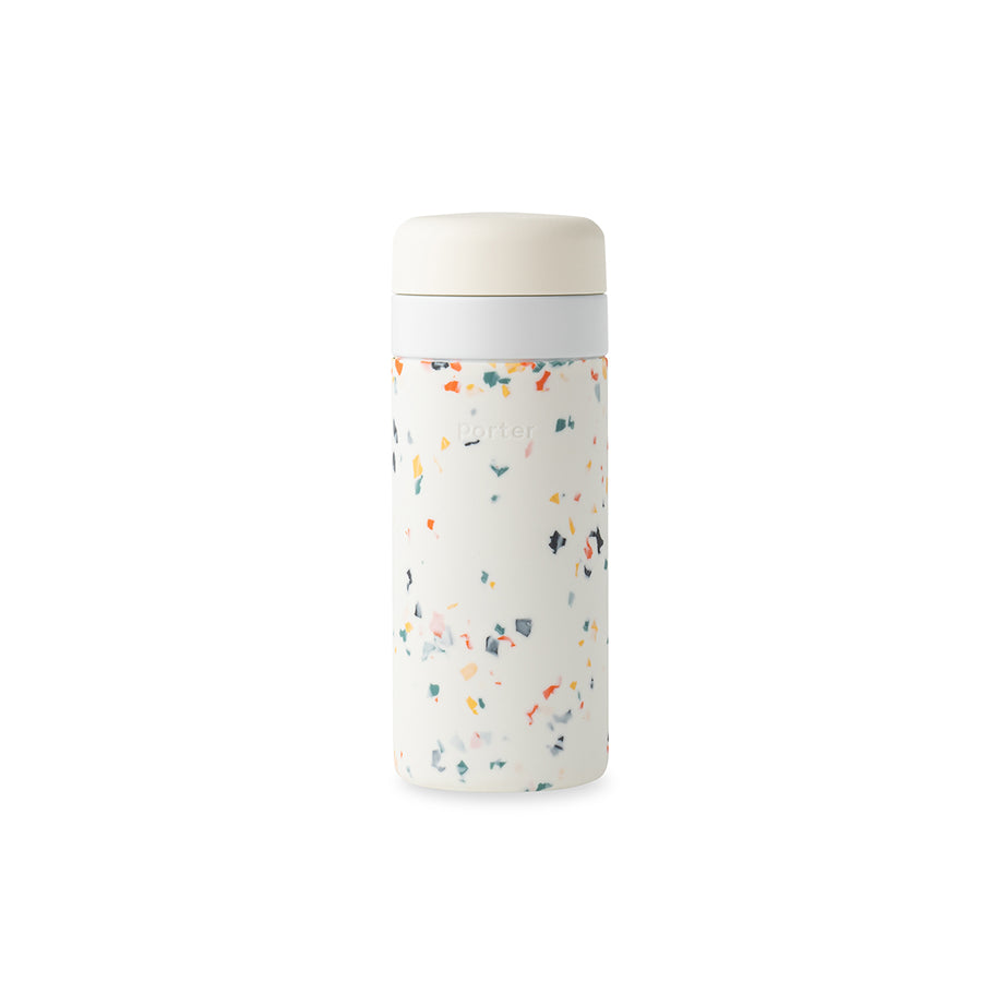 Porter Insulated Bottle Terrazzo 475ml - Cream | King of Knives Australia