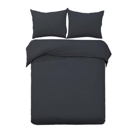 Giselle Bedding Super King Classic Quilt Cover Set - Black