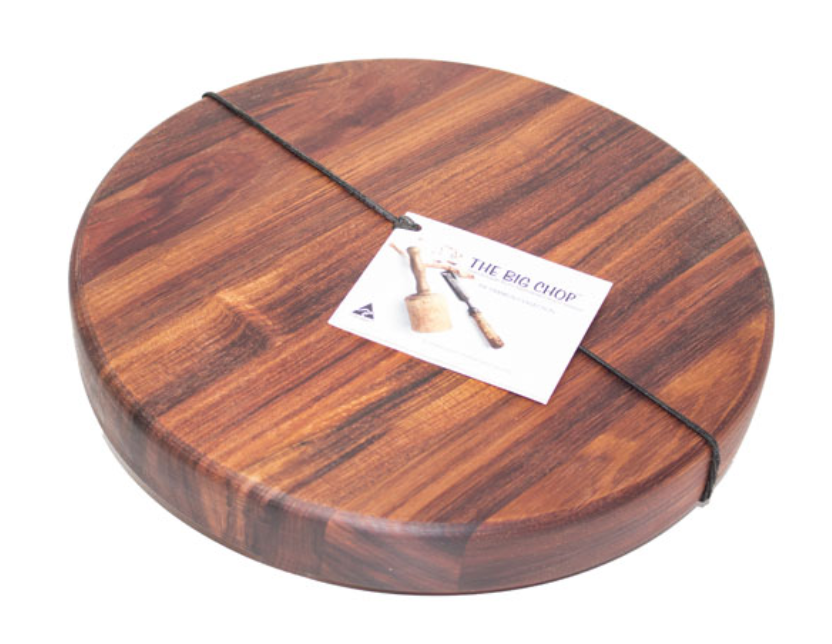 Big Chop FRANKLIN RIVER COLLECTION  Round Board  - Round Board  325 x 40 - Tasmanian Blackwood  - Includes 1 jar 220 gm Nurturing cream to maintain the wood