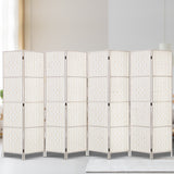 Artiss 8 Panel Room Divider Screen 326x170cm Woven White