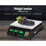 Emajin Scales Digital Accurate 40KG Weighing Kitchen Scales Platform Scales LCD Black