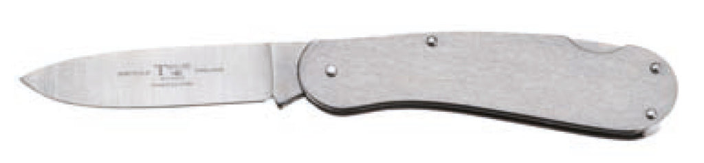 Taylors all-stainless lock knife, drop point blade.