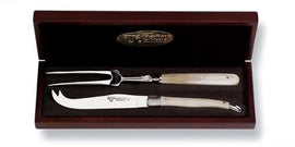 Laguiole En Aubrac 2pc Forged Cheese Set - Solid Horn