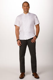 Chef Works Cannes Press Stud Chef Jacket- White