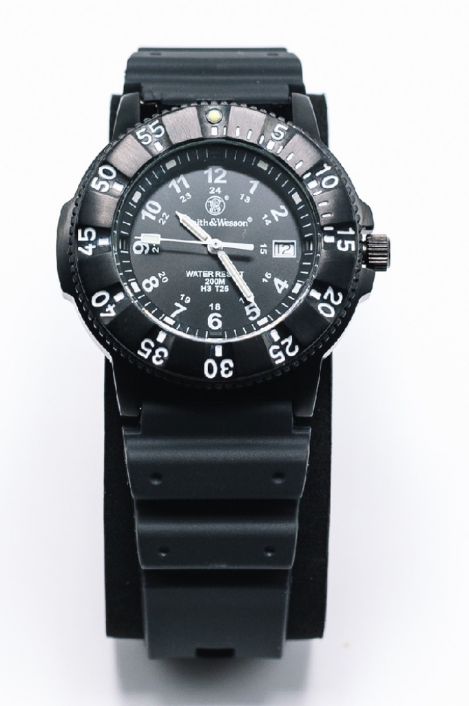 Smith Wesson Tritium Watch H3 Nylon and Rubber Strap King of Knives