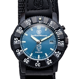 Smith & Wesson Police Watch - Back Glow, Nylon Strap | King of Knives