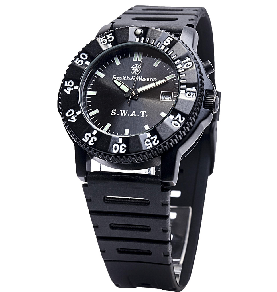 Smith & Wesson SWAT Watch - Back Glow, Rubber Band