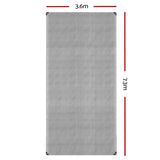 Instahut 3.6x7.3m Tarp Camping Tarps Poly Tarpaulin Heavy Duty Cover 180gsm Silver