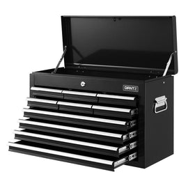 Giantz 10-Drawer Tool Box Chest Cabinet Garage Storage Toolbox Black