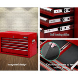 Giantz 9 Drawer Mechanic Tool Box Cabinet Storage - Red