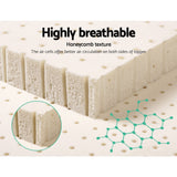 Giselle Bedding Pure Natural Latex Mattress Topper 7 Zone 5cm Double