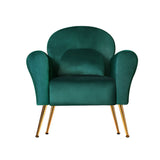 Artiss Caroline Velvet Armchair Green – Rolled Arm Accent Chair | King of Knives e-store