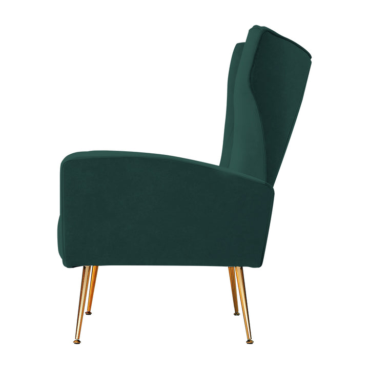 Artiss Kate Velvet Armchair Green – Stylish High-Back Lounge Chair | King of Knives e-store