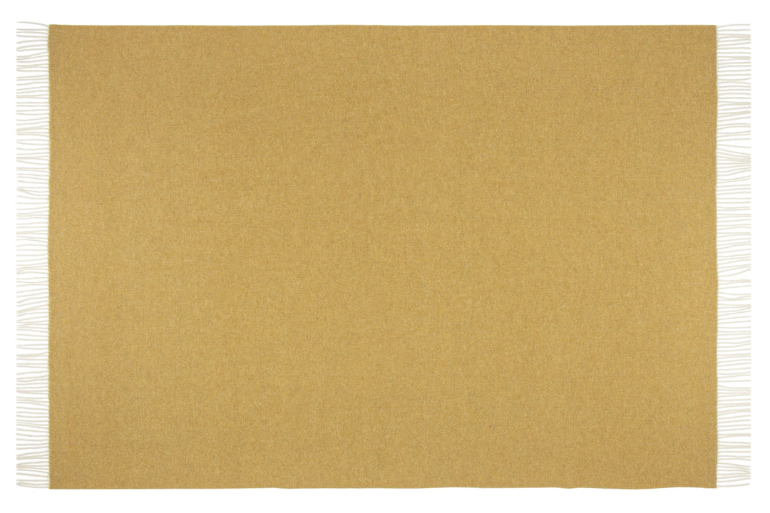 Hampton Throw - Merino Wool Blend - Ochre