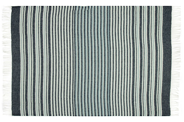 Richmond Throw - Reclaimed Wool Blend - Navy
