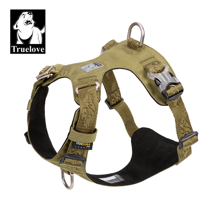 True Love Dog lightweight army green harness small | Available at King of Knives