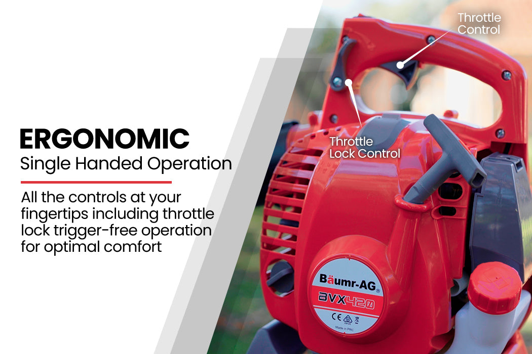 Baumr-AG 25cc 4-Stroke Petrol Leaf Blower & Vacuum for Garden Use | King of Knives e-store