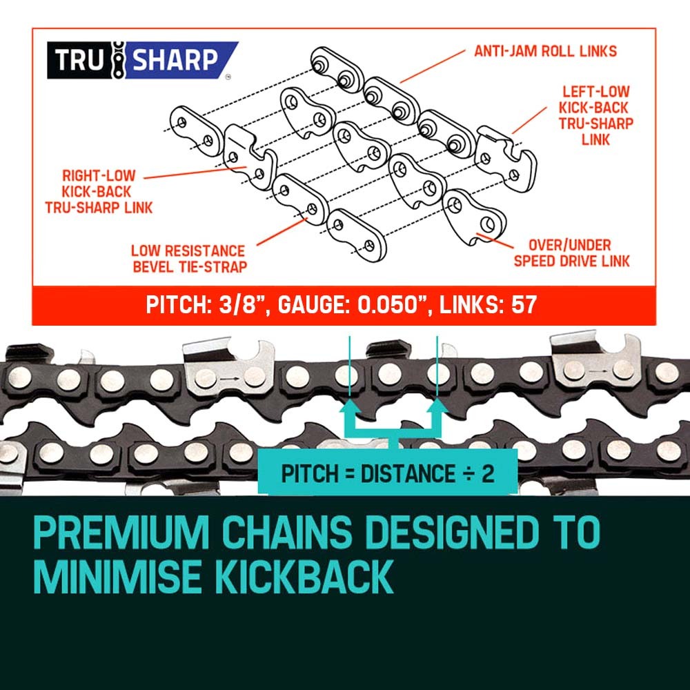 Chainsaw Chains for Baumr-AG SX38 38cc – 57 Link | King of Knives e-store