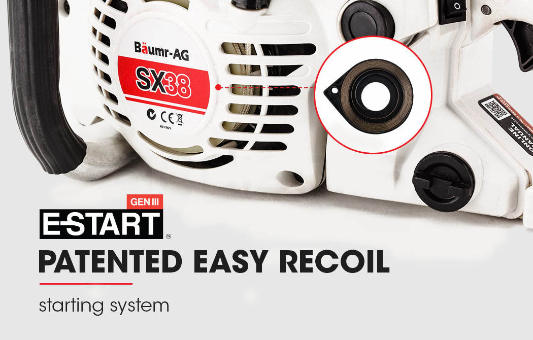 Baumr-AG 38CC 16" Petrol Chainsaw with E-Start & 3.2HP Power | King of Knives e-store